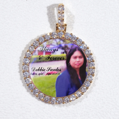 3D CIRCLE CUSTOM PICTURE PENDANT SMALL SIZE