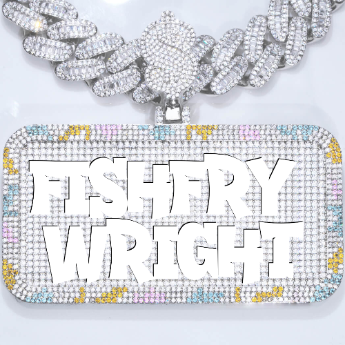 CUSTOM LETTER NECKLACE 3D COLORFUL SQUARE