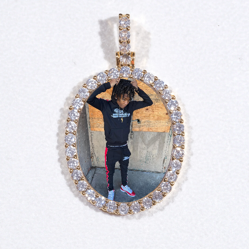 3D Oval Custom Picture Pendant