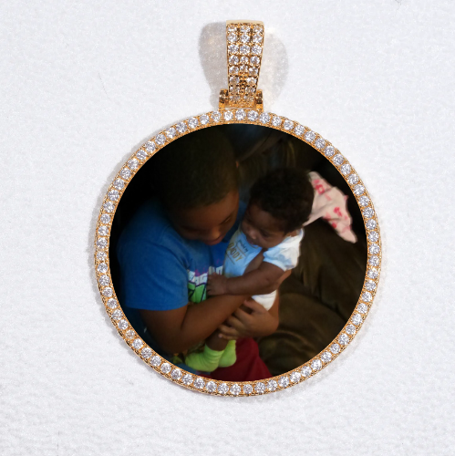 MEDIUM 3D CIRCLE CUSTOM PICTURE PENDANT