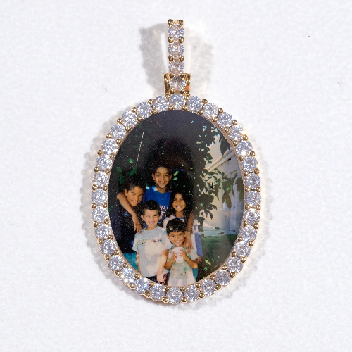 3D Oval Custom Picture Pendant