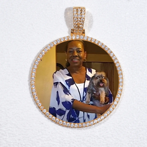 MEDIUM 3D CIRCLE CUSTOM PICTURE PENDANT