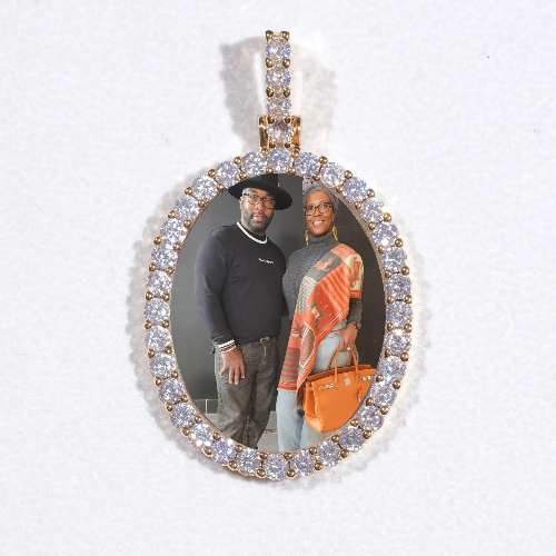 3D Oval Custom Picture Pendant
