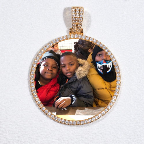MEDIUM 3D CIRCLE CUSTOM PICTURE PENDANT