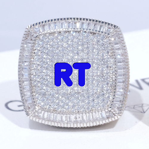 CUSTOM LETTER 3D ICED RING