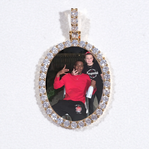 3D Oval Custom Picture Pendant