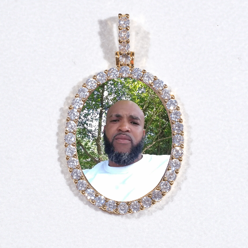 3D Oval Custom Picture Pendant