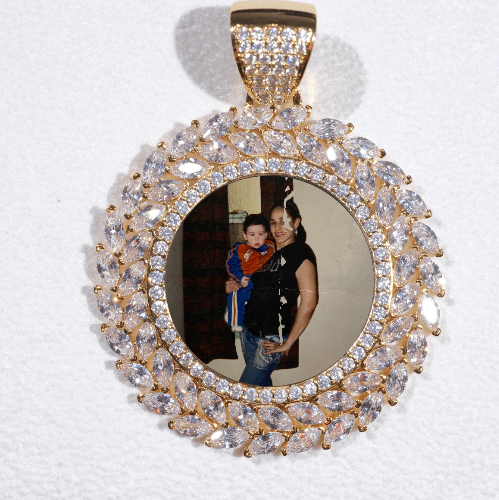 Large 3D Wheat Ear Custom Picture Pendant