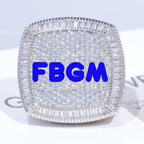CUSTOM LETTER 3D ICED RING