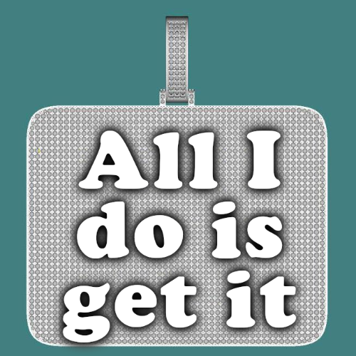 CUSTOM LETTER NECKLACE 3D BIG SQUARE