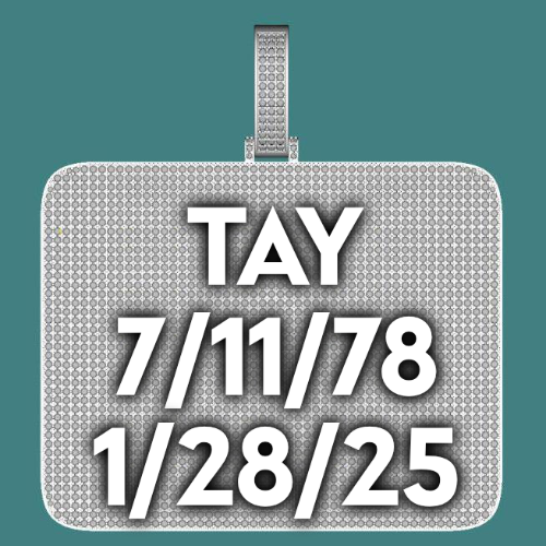 CUSTOM LETTER NECKLACE 3D BIG SQUARE