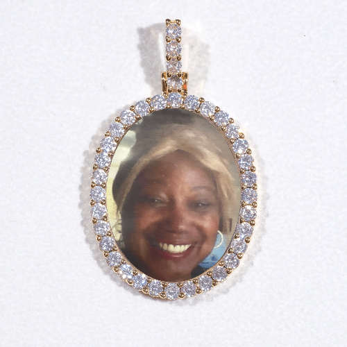 3D Oval Custom Picture Pendant