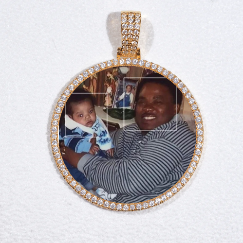 MEDIUM 3D CIRCLE CUSTOM PICTURE PENDANT