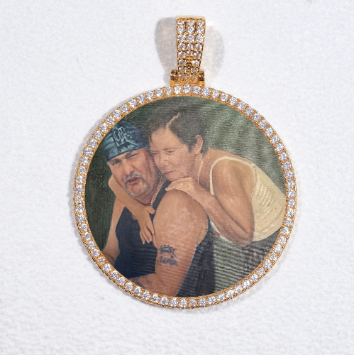 MEDIUM 3D CIRCLE CUSTOM PICTURE PENDANT
