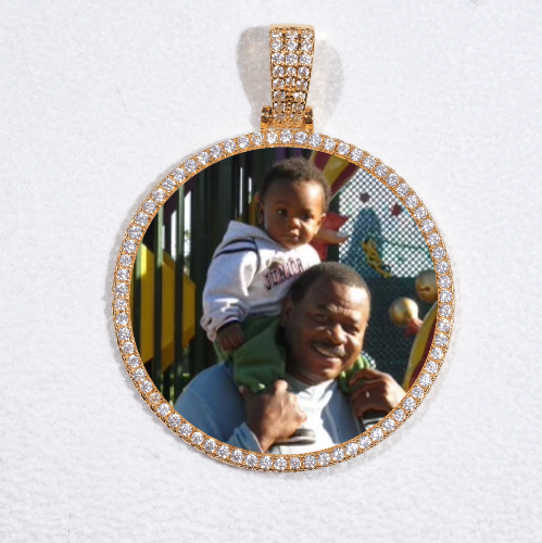 MEDIUM 3D CIRCLE CUSTOM PICTURE PENDANT