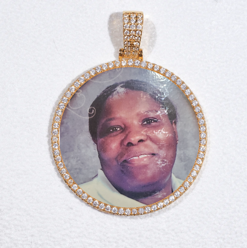 MEDIUM 3D CIRCLE CUSTOM PICTURE PENDANT