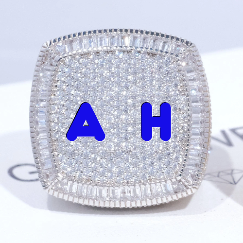 CUSTOM LETTER 3D ICED RING