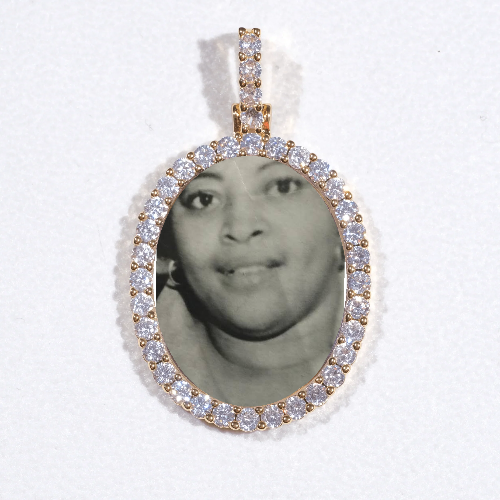 3D Oval Custom Picture Pendant