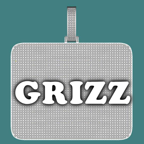 CUSTOM LETTER NECKLACE 3D BIG SQUARE