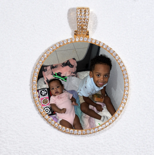 MEDIUM 3D CIRCLE CUSTOM PICTURE PENDANT