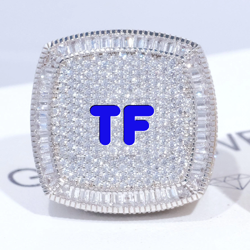 CUSTOM LETTER 3D ICED RING