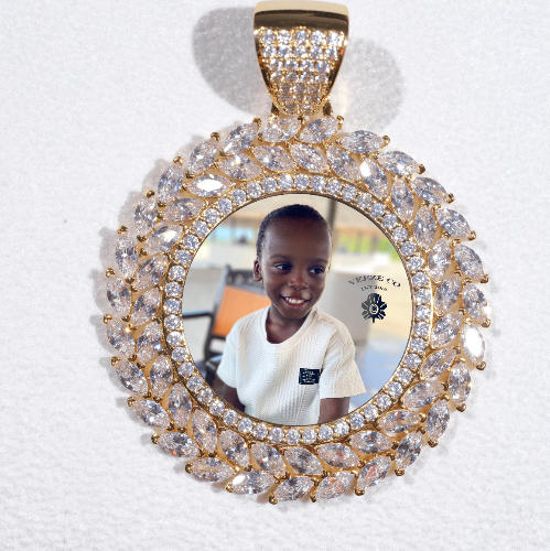 Large 3D Wheat Ear Custom Picture Pendant