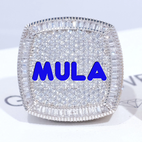 CUSTOM LETTER 3D ICED RING