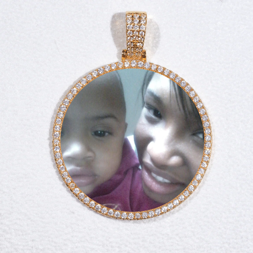 MEDIUM 3D CIRCLE CUSTOM PICTURE PENDANT