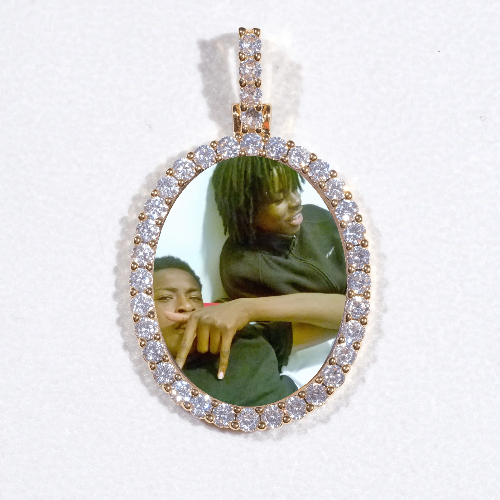 3D Oval Custom Picture Pendant