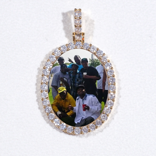 3D Oval Custom Picture Pendant