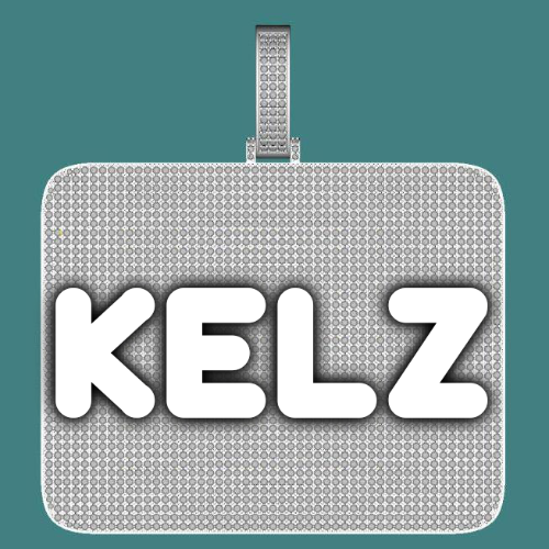 CUSTOM LETTER NECKLACE 3D BIG SQUARE