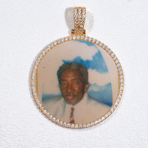 MEDIUM 3D CIRCLE CUSTOM PICTURE PENDANT