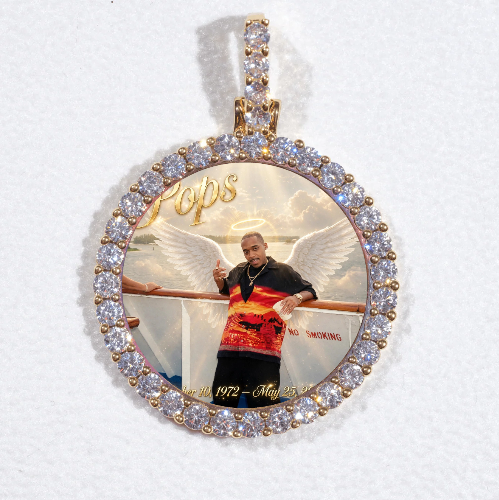3D CIRCLE CUSTOM PICTURE PENDANT SMALL SIZE