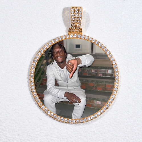 MEDIUM 3D CIRCLE CUSTOM PICTURE PENDANT