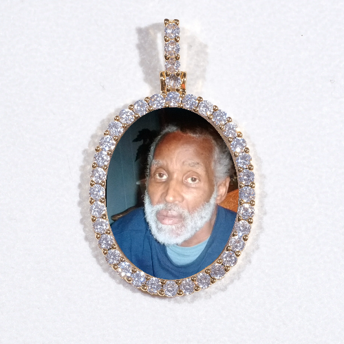 3D Oval Custom Picture Pendant