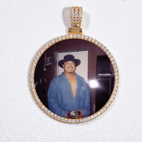 MEDIUM 3D CIRCLE CUSTOM PICTURE PENDANT