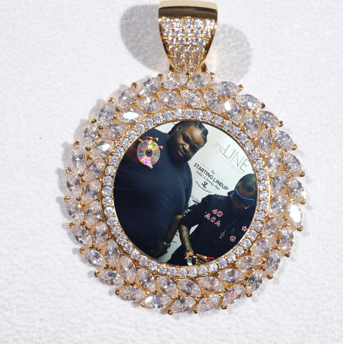 Large 3D Wheat Ear Custom Picture Pendant
