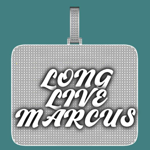CUSTOM LETTER NECKLACE 3D BIG SQUARE