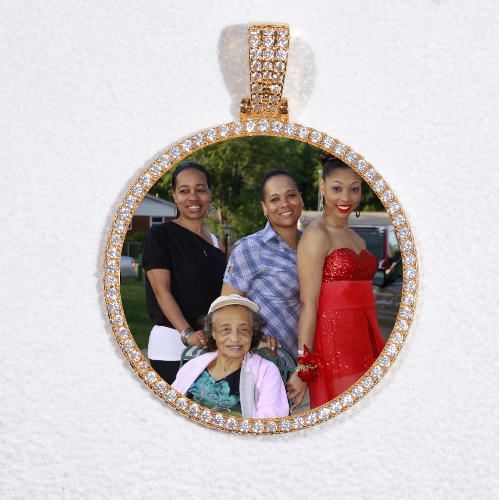 MEDIUM 3D CIRCLE CUSTOM PICTURE PENDANT