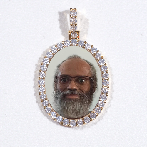 3D Oval Custom Picture Pendant