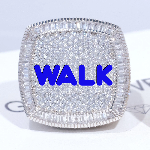 CUSTOM LETTER 3D ICED RING