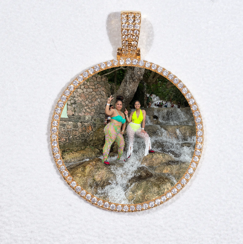 MEDIUM 3D CIRCLE CUSTOM PICTURE PENDANT