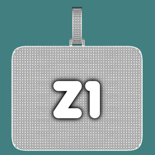 CUSTOM LETTER NECKLACE 3D BIG SQUARE
