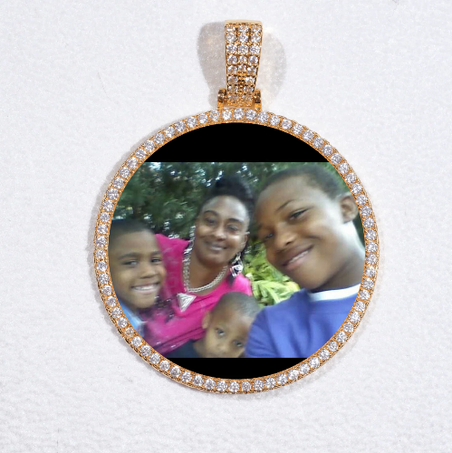 MEDIUM 3D CIRCLE CUSTOM PICTURE PENDANT