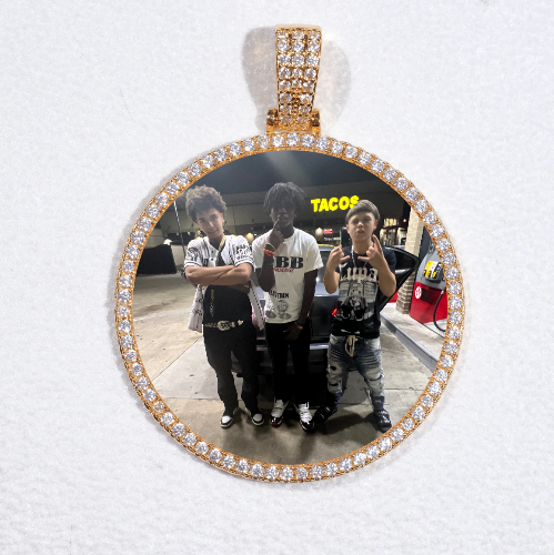 MEDIUM 3D CIRCLE CUSTOM PICTURE PENDANT
