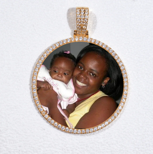 MEDIUM 3D CIRCLE CUSTOM PICTURE PENDANT