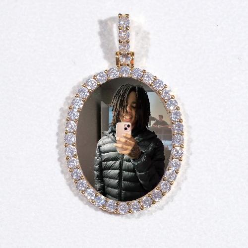 3D Oval Custom Picture Pendant