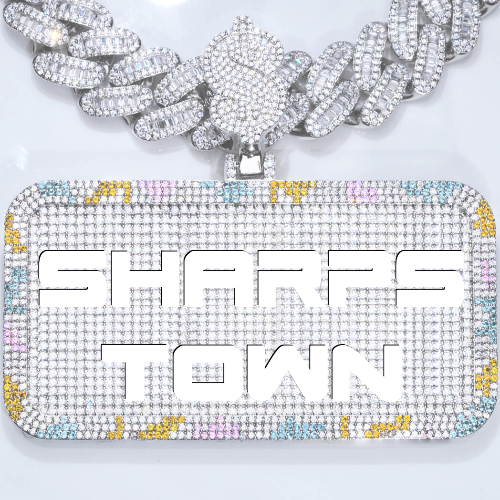 CUSTOM LETTER NECKLACE 3D COLORFUL SQUARE