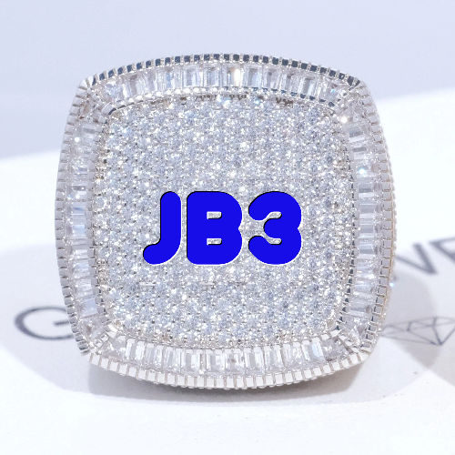 CUSTOM LETTER 3D ICED RING