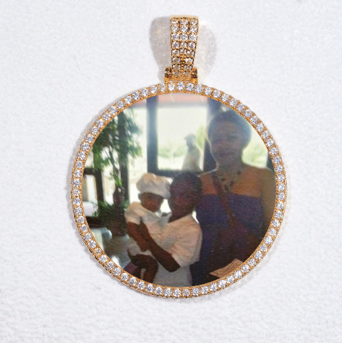 MEDIUM 3D CIRCLE CUSTOM PICTURE PENDANT